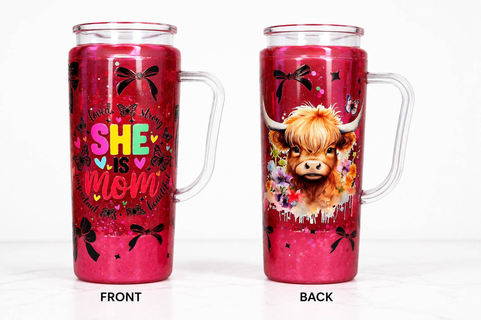 20oz - Premade Snowglobe Tumbler (lava)