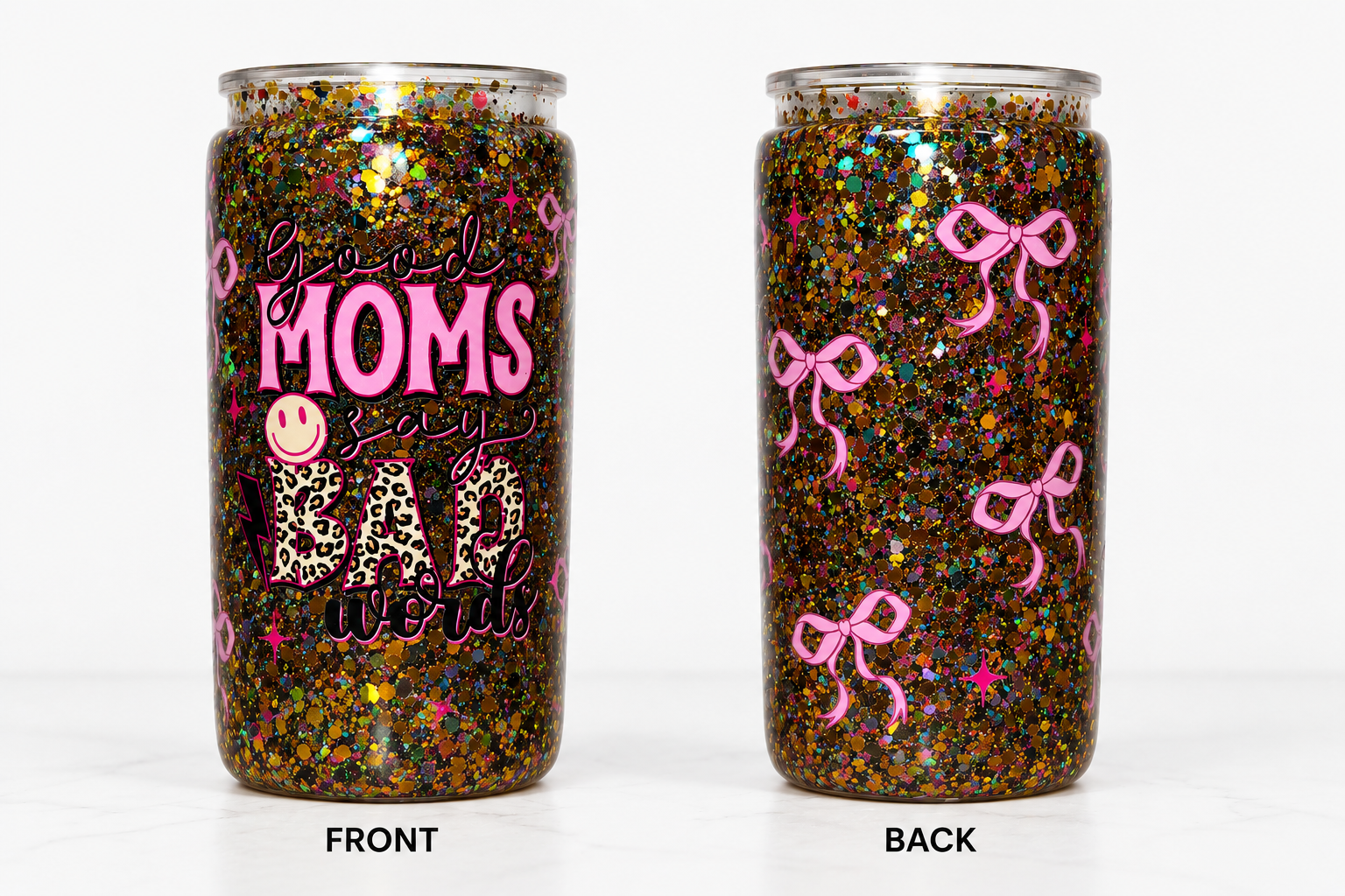16oz - Premade Snowglobe Tumbler (no flow)