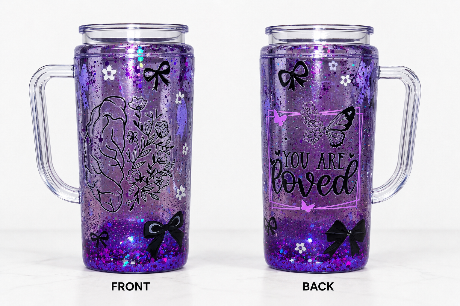 20oz - Premade Snowglobe Tumbler (lava)